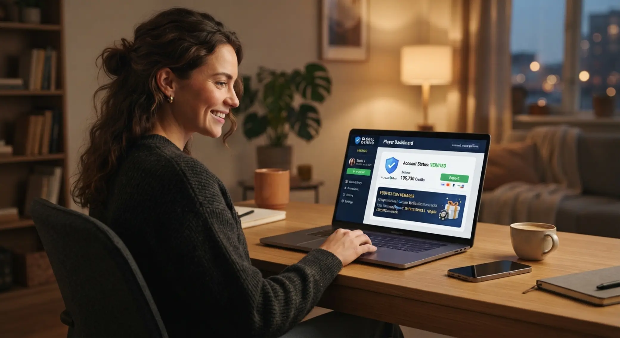 Ilustrace bonusu za ověření účtu v online casinu
