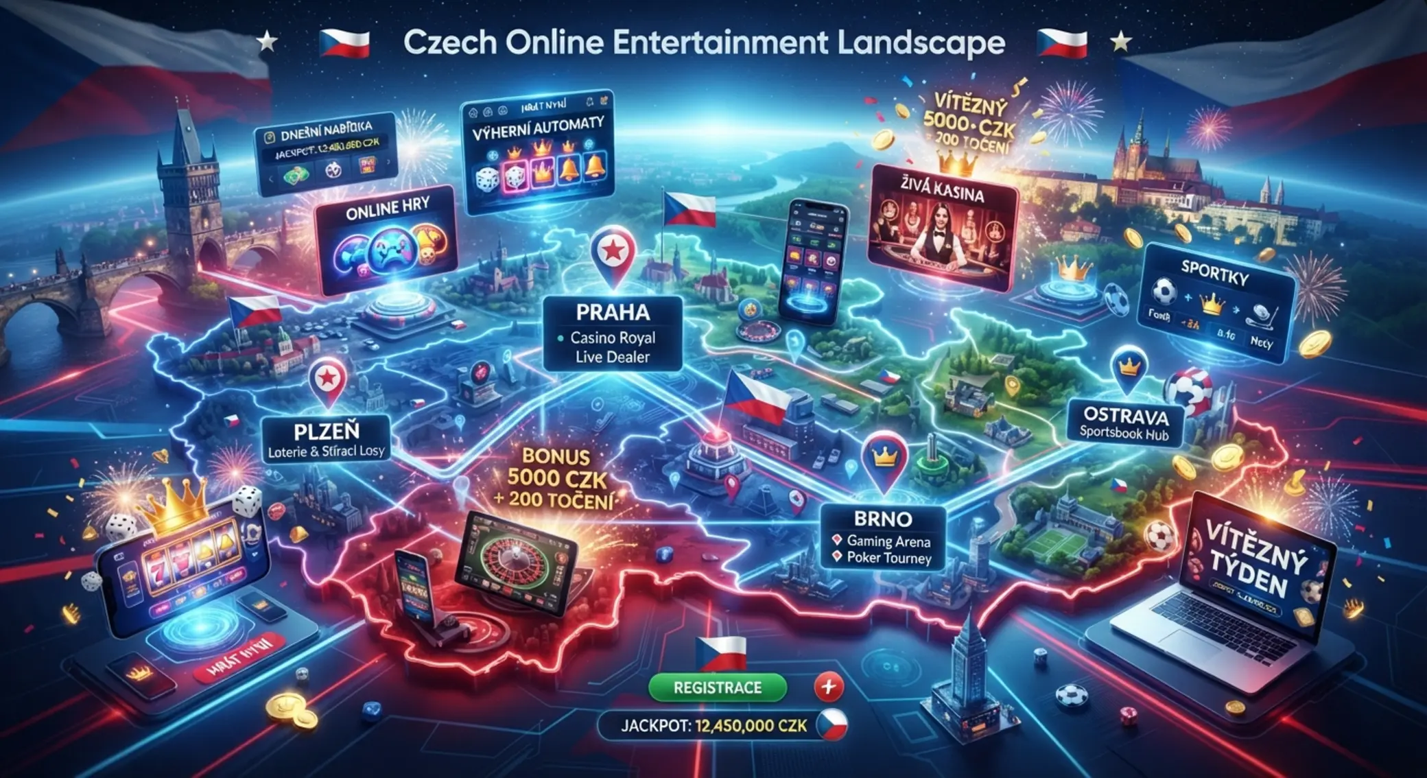Obecný přehled českého online prostředí heren bez log